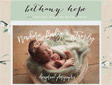 Tablet Screenshot of bethanyhopephoto.com